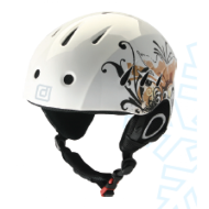 Шлем "Destroyer" горнолыжный DSRH-333 бел/цветы